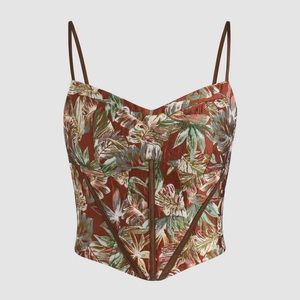 BNWT Jungle Brown Corset Top, L/XL